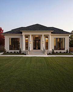 Symmetrical Mansion Layouts and Balanced Architectural Design