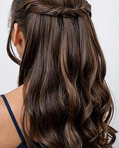 Loose Curls with Soft Bangs for Wedding Parties