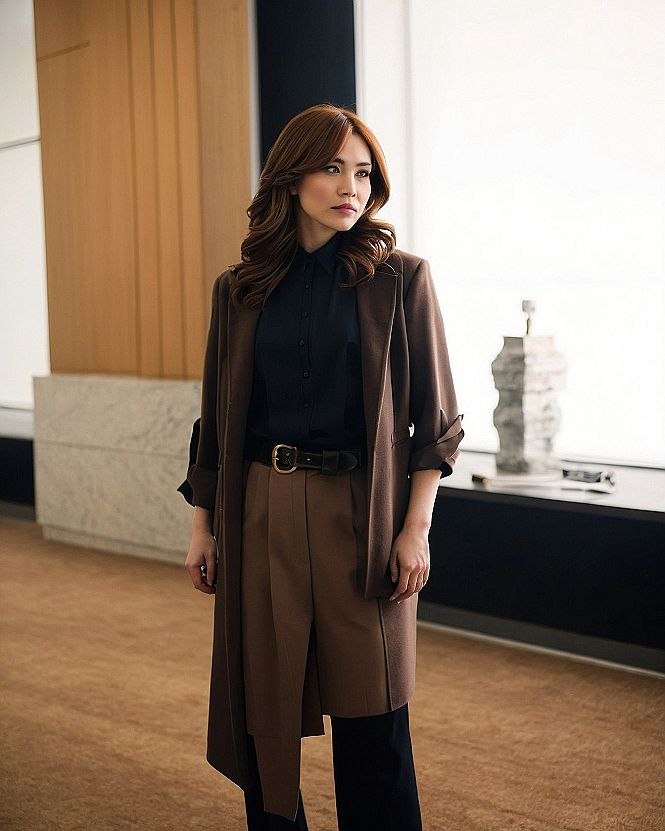 Pairing a Structured Button-Down Shirt with Cropped Trousers