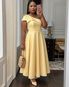 Why One-Shoulder A-Line Frocks Work for Warm Weather