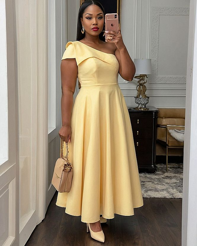 Why One-Shoulder A-Line Frocks Work for Warm Weather