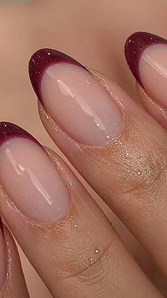 Deep Red French Tips for Modern Autumn Manicures