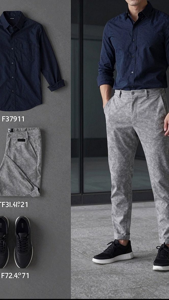 Pairing a Dark Button Down Shirt with Tailored Trousers