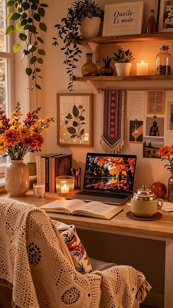 Styling a Cozy Fall Study Nook and Desk Space
