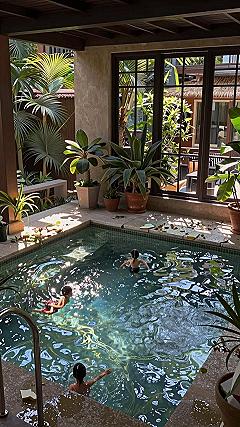 Integrating Indoor Pool Areas With Cottage Core Spaces