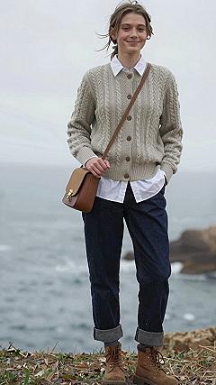 Styling a Cable Knit Cardigan for Outdoor Weekends