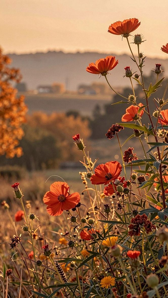 Bring Warm Autumn Fields to Your Screen With Seasonal Wildflowers