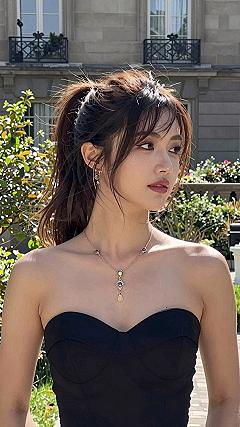Textured High Ponytail With Loose Fringe