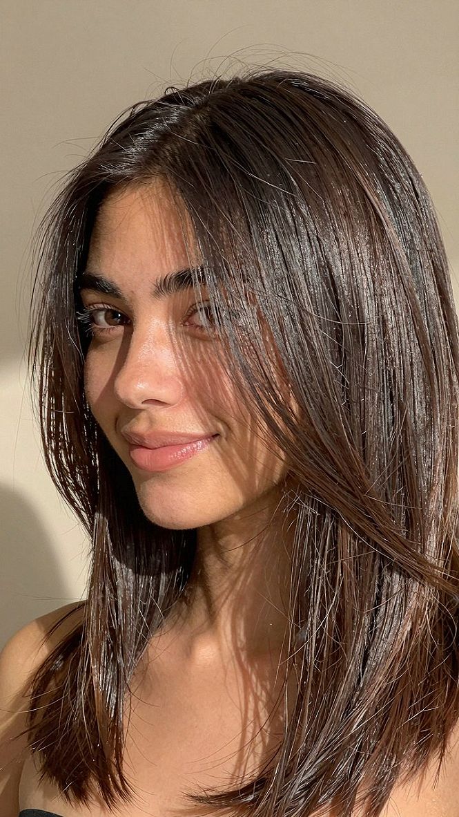 Why Sleek Straight Strands Work With Soft Curtain Bangs