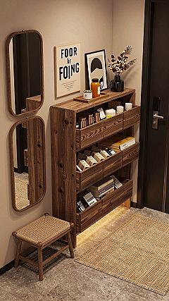 Maximizing Entryways With Wooden Corner Storage