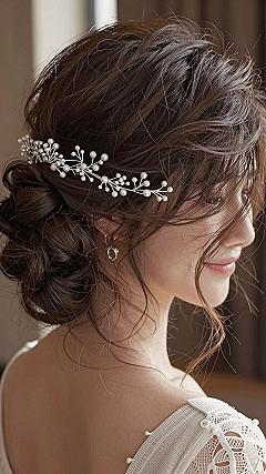 Adding a Delicate Bridal Hair Vine to a Dutch Braid Crown