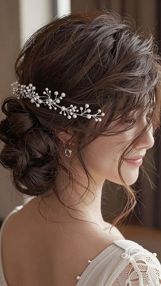 Adding a Delicate Bridal Hair Vine to a Dutch Braid Crown