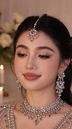 Adding Traditional Maang Tikka Jewelry to Formal Hairstyles