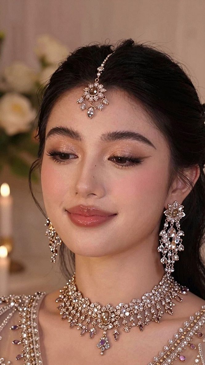 Adding Traditional Maang Tikka Jewelry to Formal Hairstyles