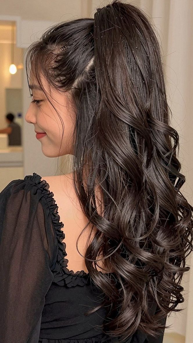 Pairing a High Ponytail With Braided Detailing