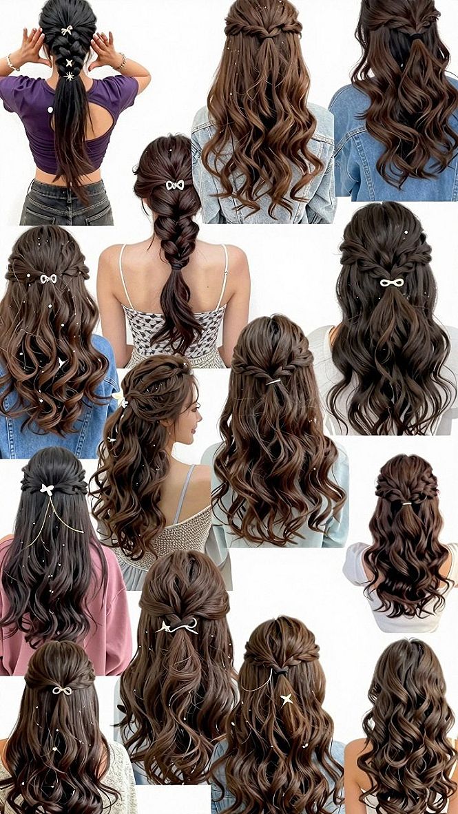 Half Up Half Down Wedding Hairstyles With Braids