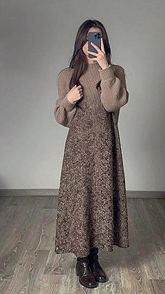 Layering Cozy Knit Sweaters Over Midi Skirts