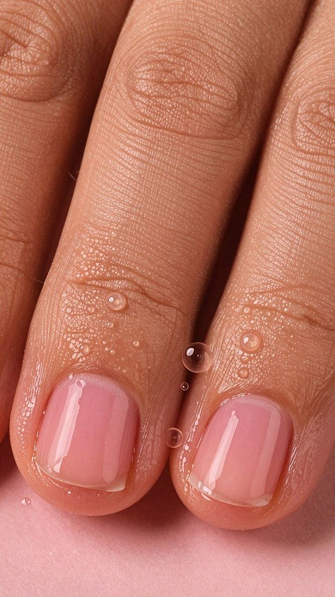 Minimalist Glossy Pink Polish for Fall Hands and Feet