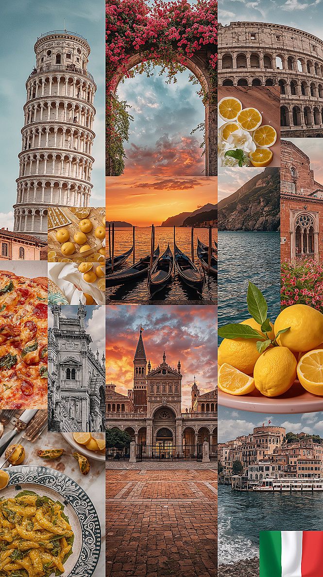 Italy's Iconic Charm: A Vision Board of Top Destinations