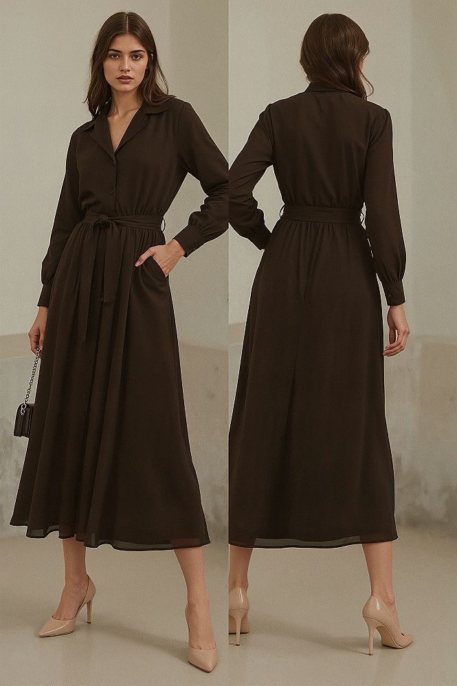 Ultimate Modest Work Outfit: Chic Brown Dresses for Summer 2025