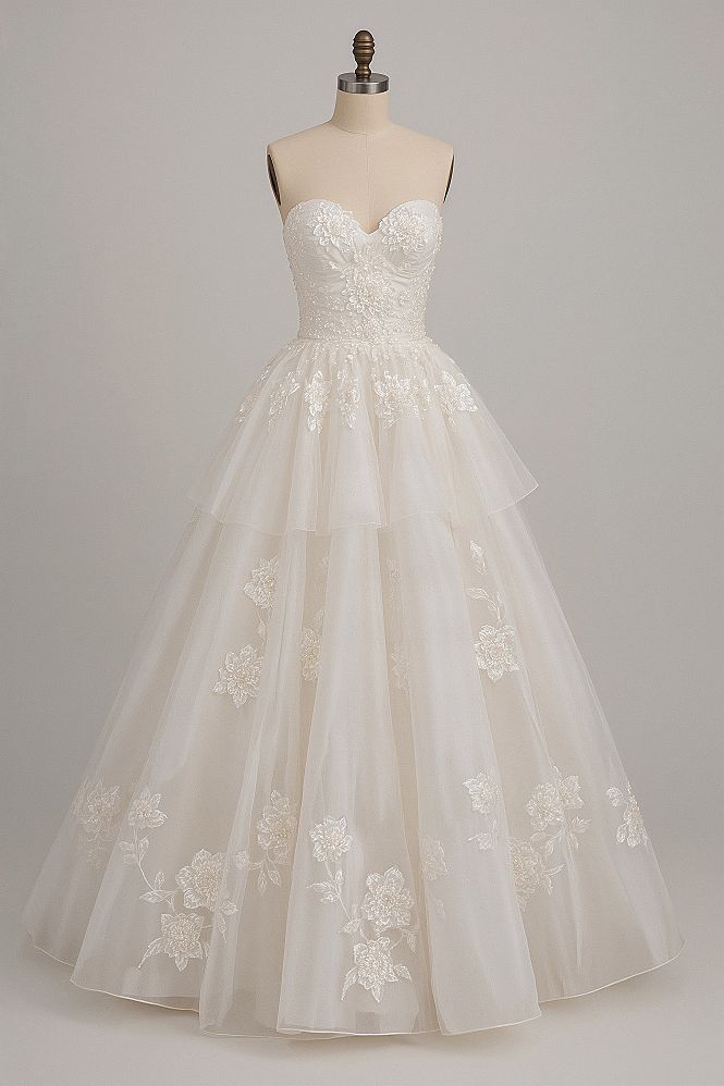 Dreamy Tulle Ball Gown: Beaded Elegance for Your Bridal Moment
