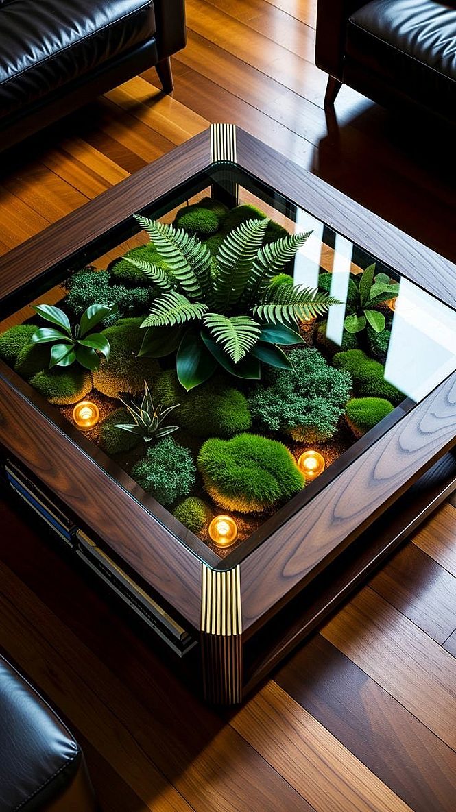 Unique Indoor Garden: Terrarium Coffee Table Ideas