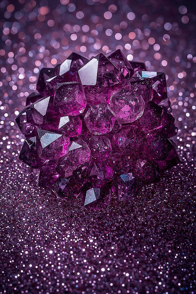 Dazzling Crystal Glitter: Iridescent Gemstone Phone Backgrounds