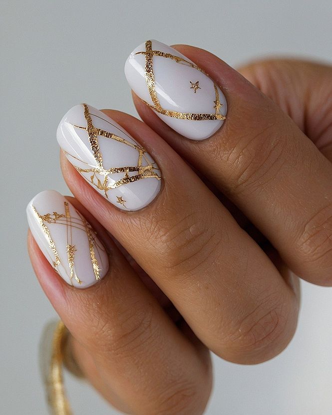 Deciding Between White Bases and Metallic Foil Nail Accents