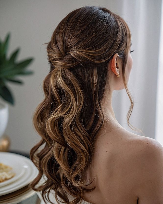Choosing a Twisted Half Up Boho Wedding Hairstyle