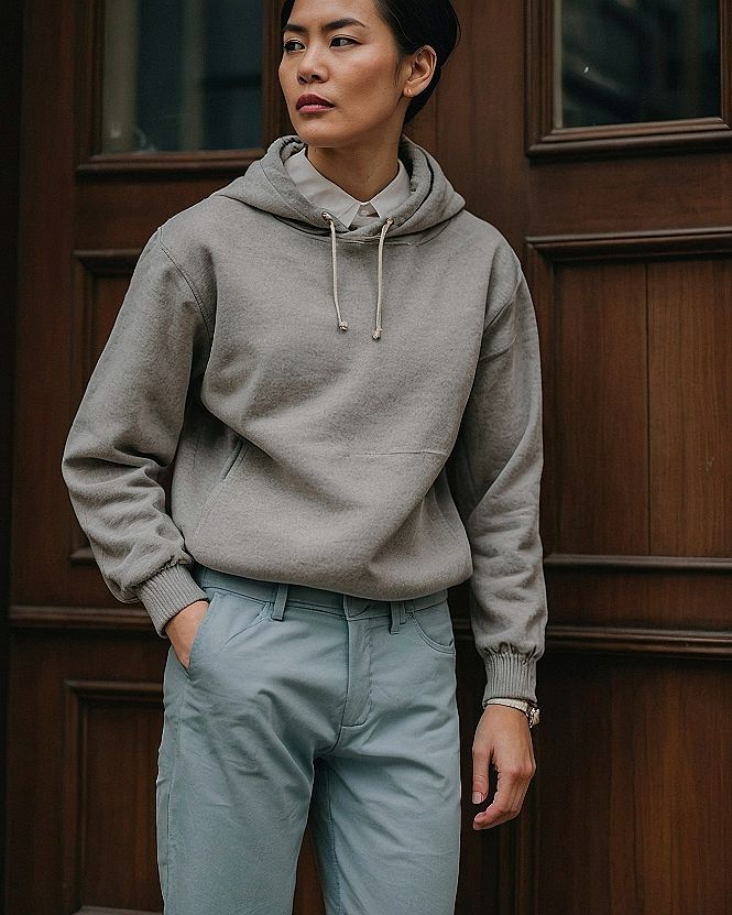 Layering A Hooded Sweatshirt Under Winter Outfits