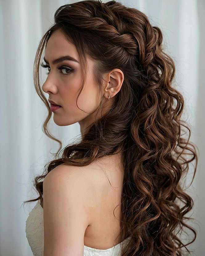 Choosing Between Braided Crowns and Loose Half Up Curls