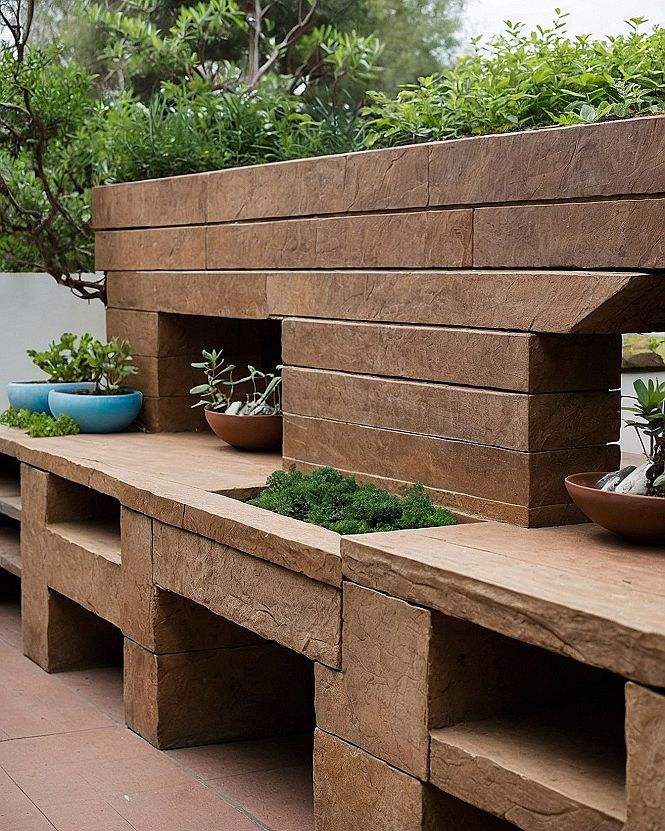 Choosing Textured Concrete Blocks for Your Hacienda Countertop