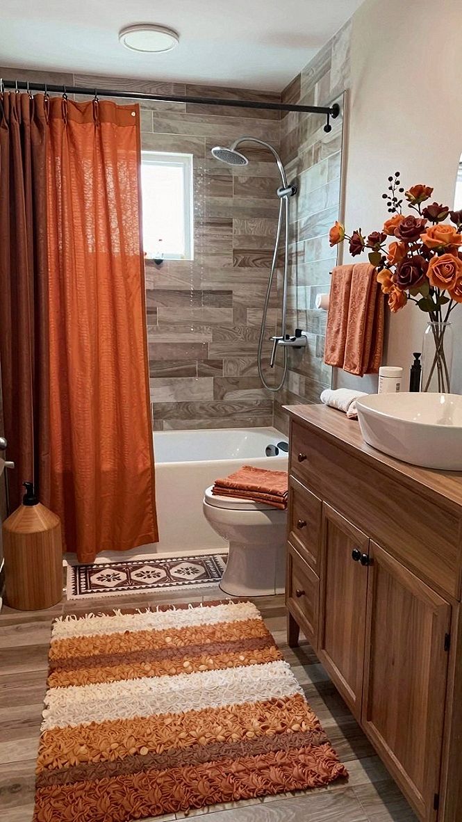 Choosing Autumn Bathroom Linens and Warm Accents