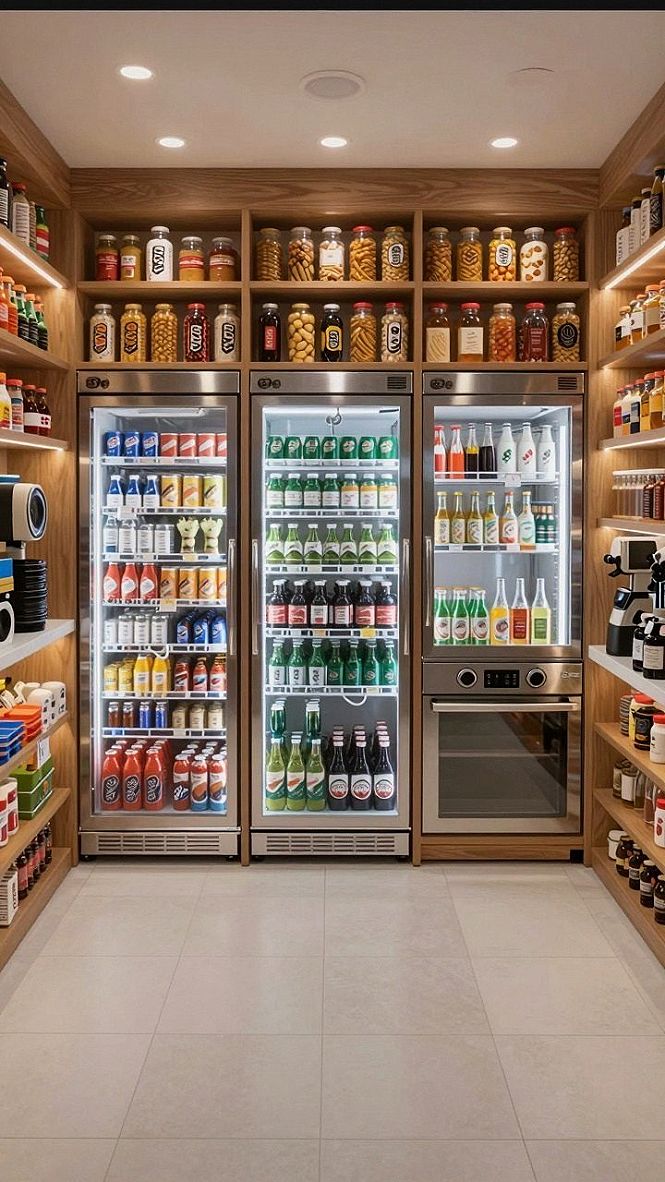 Choosing Glass Door Refrigerators for Your Walk-In Pantry