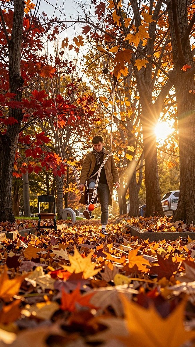 Selecting Autumn Park Wallpapers with Fallen Leaves