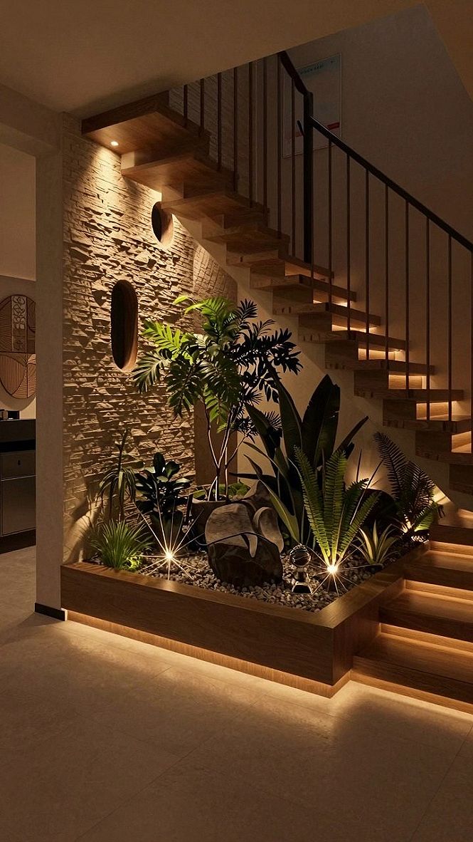 Choosing the Right Plants and Stone Accents for Under Stair Greens