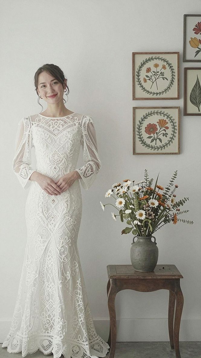 Choosing a Sheer Sleeve Corset Mermaid Wedding Dress