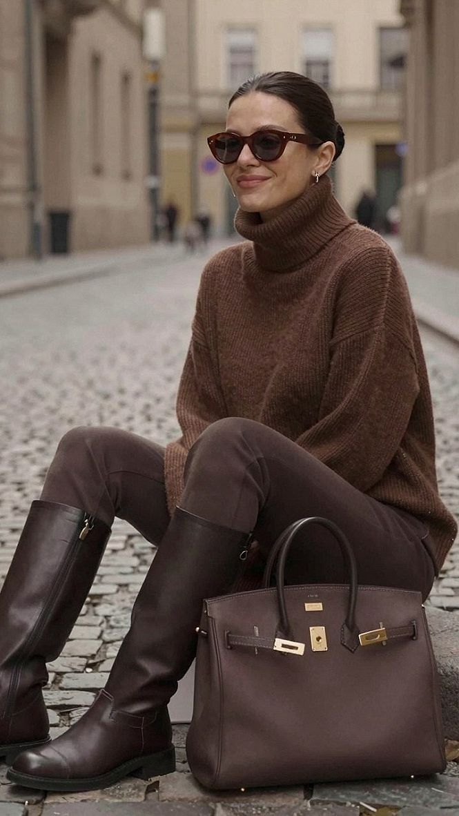 Choosing Monochromatic Brown Outfits for Fall