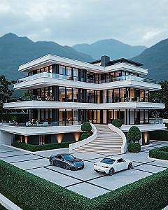 Luxury Duplex House Design: Defining Modern Facades