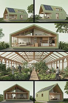 Ecofriendly House Design with an Integrated Greenhouse