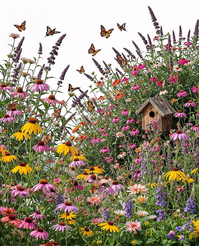 Attract Butterflies: Vibrant Backyard Garden Design Layout
