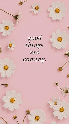 Spring Affirmation Wallpaper: Pink Flower Aesthetic for Positive Vibes