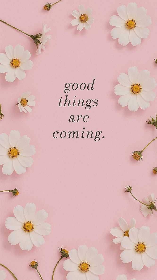 Spring Affirmation Wallpaper: Pink Flower Aesthetic for Positive Vibes