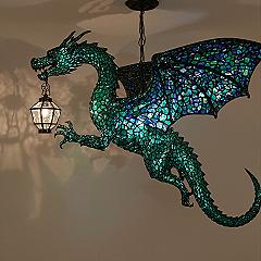 Glowing Dragon Chandelier: Fantasy Lighting & Room Transformation