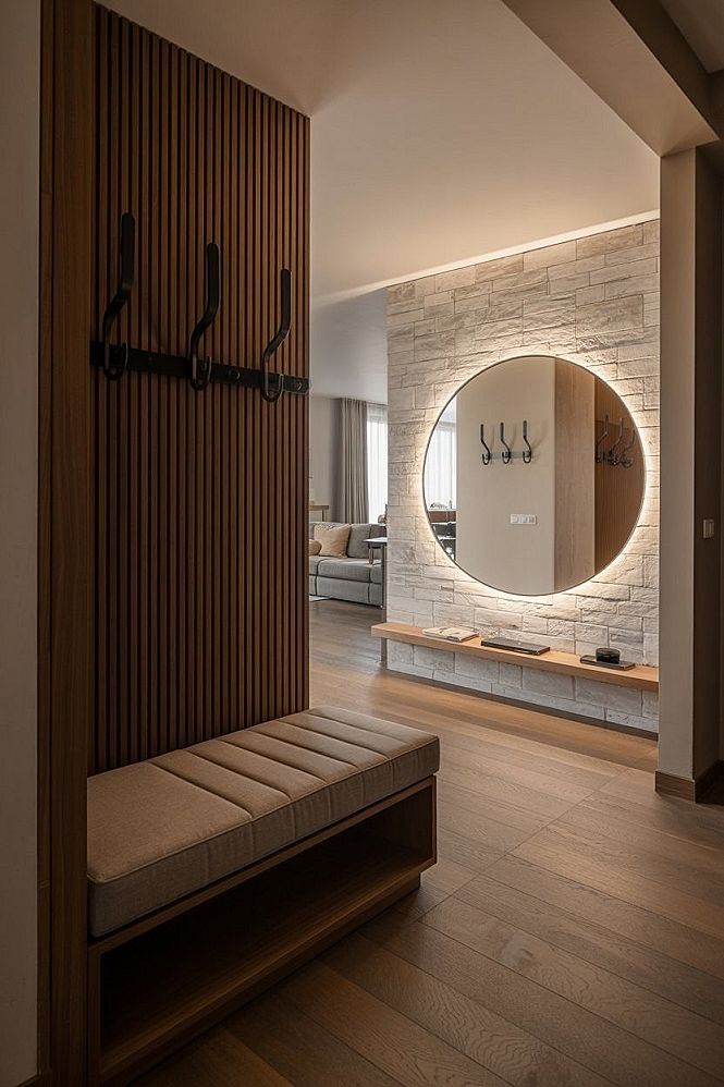 Modern Apartment Entrance: Stylish Hallway Design Ideas