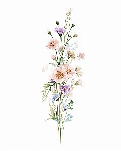 Delicate Watercolor Birth Flower Bouquet Art