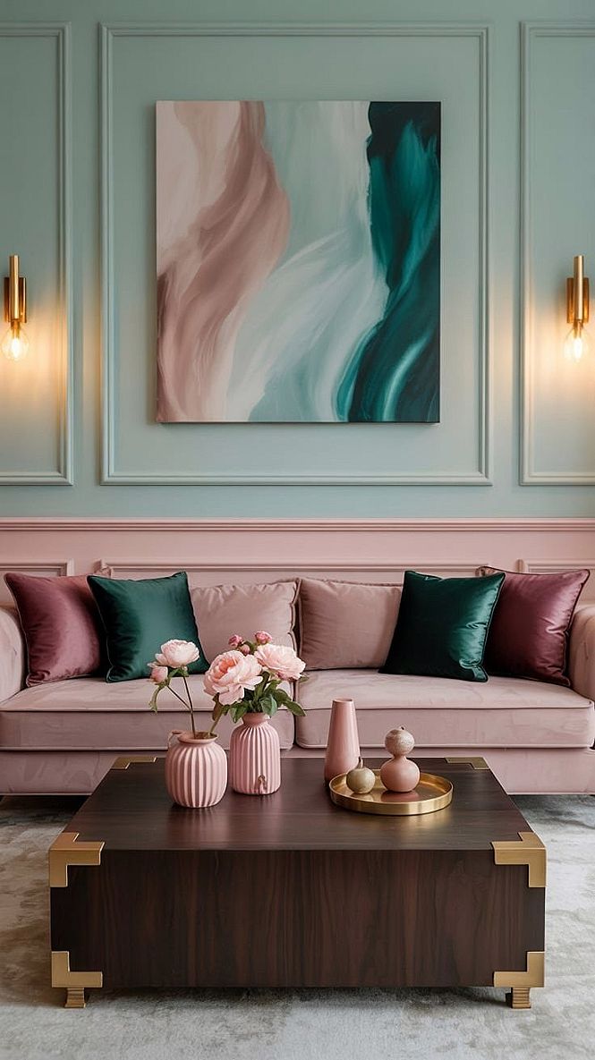 Pink & Green Living Room: The Hottest Color Combo for Modern Style