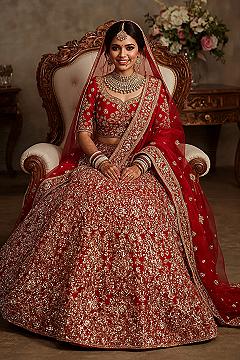 Royal Red Bridal Lehenga: Timeless Indian Wedding Glamour