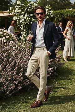 Vineyard Chic: Summer Wedding Guest Style for Men 2024