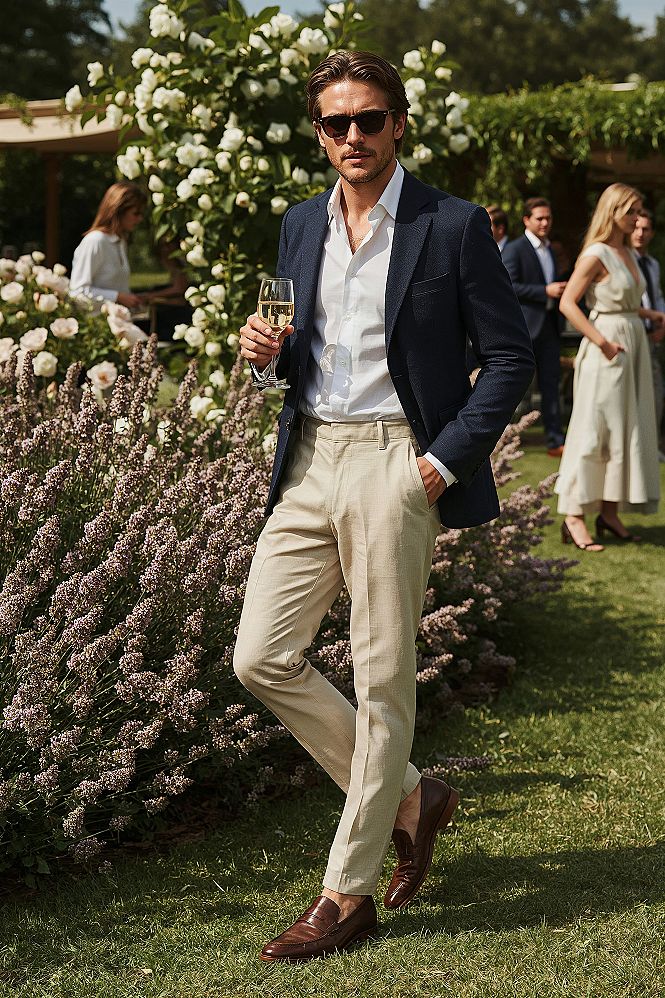Vineyard Chic: Summer Wedding Guest Style for Men 2024